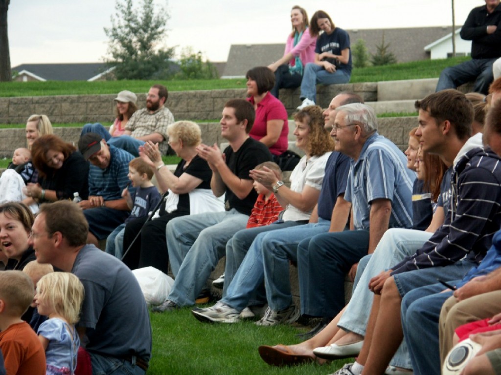 Fans enjoy Vocalocity's performance at a concert in Nibley.