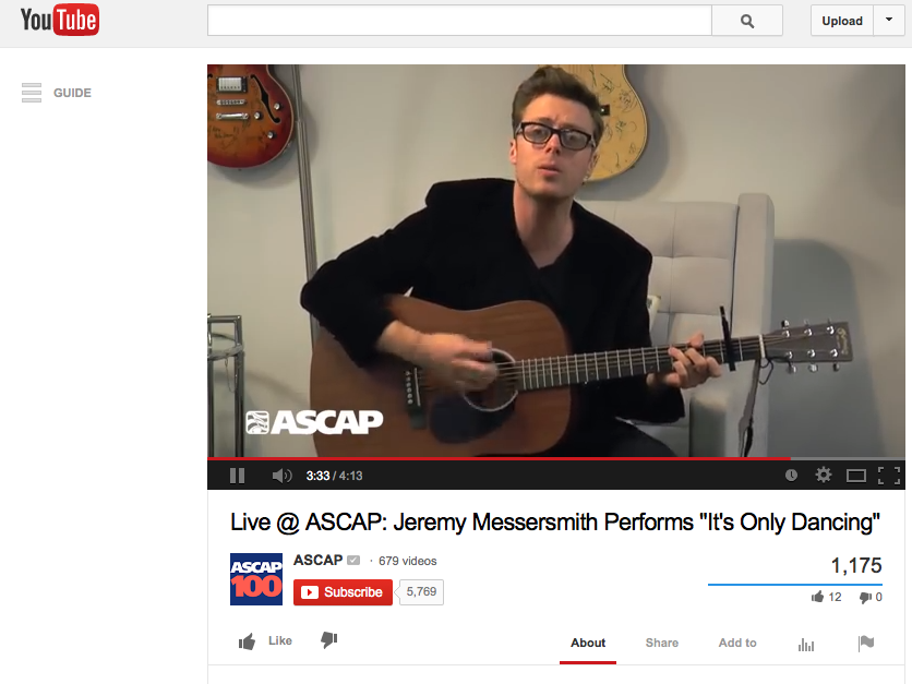 Jeremy Messersmith, “It’s only dancing.”