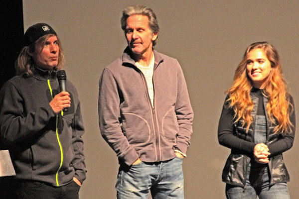 Director Bryan Buckley and actors Gary Cole and Haley Lu Richardson at the Sundance Q&A. (Ben Hansen photo)